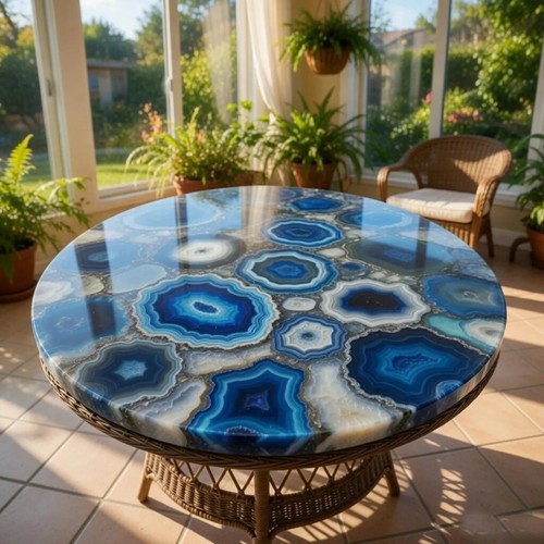 Luxury blue agate - agate, tischplatte
