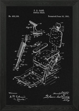 Zahnarztstuhl Patent gerahmtes