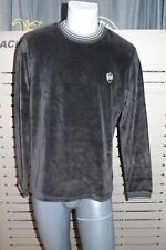 PASH Herren Samt Pullover PRINCE mit Logostick schwarz neu Vintage 90er
