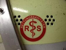 2 Rettungsdienst Feuerwehr Helmaufkleber Aufkleber Äskulapstab NA RA RS RH RD FR