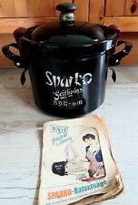 alter seltener Schnellkochtopf von Sparko Geithain rar Vintage Topf Emaille DDR