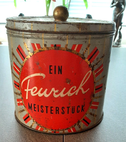 Große runde blechdose - große,