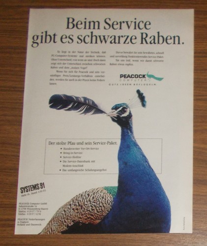 Seltene werbung peacock - seltene,