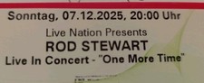 2x ROD STEWART MÜNCHEN SONNTAG 07.12.25 SITZPLATZ TICKETS ARENA REIHE 38
