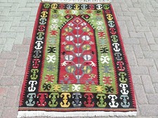 Turkish Kilim Wool Rug, Area