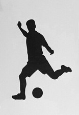 Schablone für Wände-Airbrush-Basteln-Vintage-Mann 3-Ball-Fußball-rennend# 1435