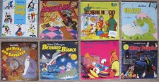 8x LP W. Disney ELLIOT BIANCA ROBIN POPPINS DUCK GOOFY HEXE ARISTOCATS, VG-Ex