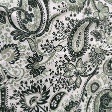 Kopfkissen Bezug RODGERSIA Bettwäsche 80x80cm Grün Weiß Paisley Mit Knopfleiste