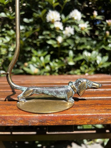 Dackel hund bronze ringhalter - dackel,