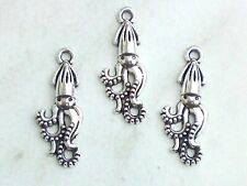 10 Anhänger Krake Oktopus 24x10mm Charm Maritim Meer Tintenfisch Schmuck Basteln
