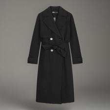 Zara WASSERFEST TRENCH COAT . Farbe Schwarz . Gr. M
