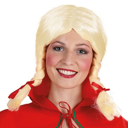 Blonde damen zopfperücke - damen,