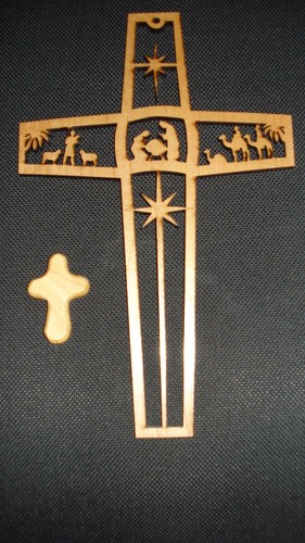Holz kreuz er set - 2,