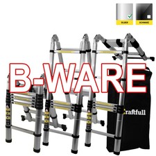 B-Ware Mehrzweckleiter Aluleiter Klapp Teleskopleiter Stehleiter Anlege Leiter