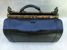 Arzttasche Ledertasche 40 x 21 x 26 cm Doktortasche Leder schwarz Art Deco Stil