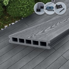 WPC Terrassendielen 25mm Balkon Terrassen Dielen 3m-5m, Komplettbausatz 6-80m²
