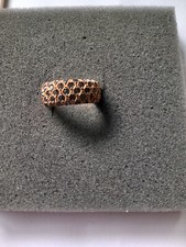 Toller Ring Gold 10 Karat mit vielen natürlichen schwarzen Diamanten