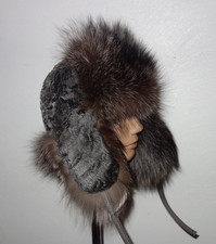 Silberfuchs Pelzmütze Persianer Tschapka Echtfell Mütze Fuchs Fell Silverfox Hat