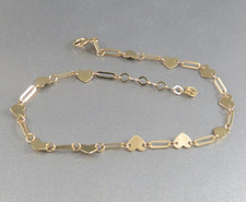 Armband Herz Armkette Fantasie ca. 21 cm in 585/14k Gelbgold - NEU 287