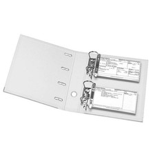 5 weiße Doppel Ordner PVC großer Bankordner Griffloch Rückenschild Kantenschutz