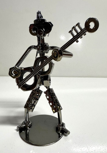 Metallfigur gitarristen aus - metallfigur,