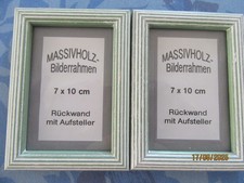2 x Massivholz-Bilderrahmen 7 x 10 cm