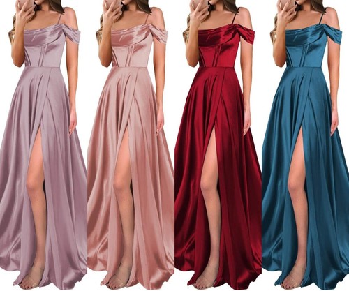 Satin brautjungfernkleid - satin,