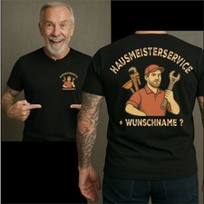 Hausmeister T-Shirt Logo Motive Wunschname Firmenlogo Bekleidung Geschenk 12
