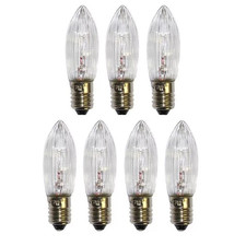 7 Stück 34V 3W E10 Spitzkerze