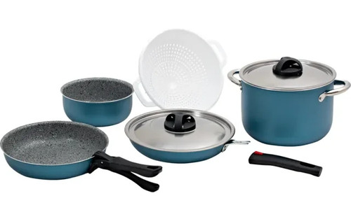 Berger stone topfset blau matt - topfset, blau-matt