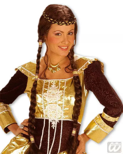 Rapunzel zopfperücke braun - rapunzel,