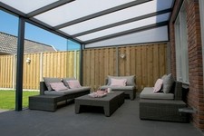 Terrassendach Carport ALU 7 x 2,5m anthrazit Aluminium Terrassenüberdachung OPAL