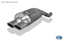 FOX Edelstahl Sportauspuff Mercedes SL R129 2x115x85mm oval abgeschrägt