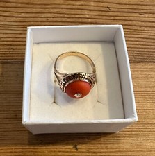 RING 585 (14K) GELBGOLD MIT KORALLE