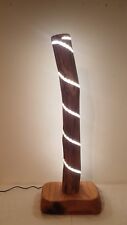Dekolampe Stehlampe Baumstamm Eiche Holz Handarbeit Unikat Lampe mit LED Stripe