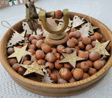 Nussknacker Spindelpresse Maritim Steuerrad Messing Holz RAR-Dachbodenfund 30 cm