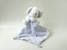 Nicotoy Elefant mit Schmusetuch grau weiß gestreif Kuscheltuch (T227)