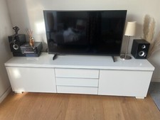 Ikea BESTÅ BURS  TV-Bank, Hochglanz weiß, 180x41x49 cm