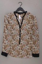 Zara Langarmbluse Classic Bluse für Damen Gr. 38, M mit Paisleymuster mehrfarbig
