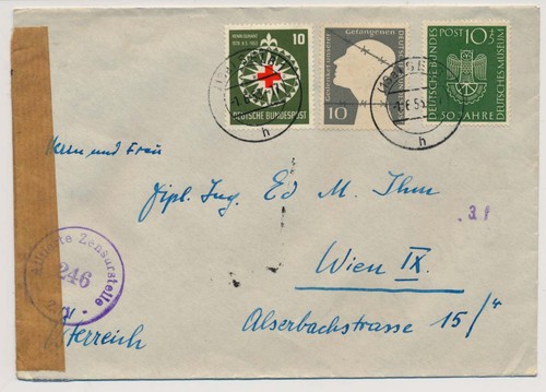 1953 brd zensurstempel selb - brd,, zensurstempel,