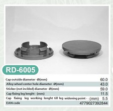 4x Außen 60mm Innen 43mm