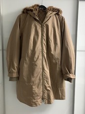 Ulla Popken Mantel Damen Jacke Parka Gr. EU 46 / 48 Baumwolle braun