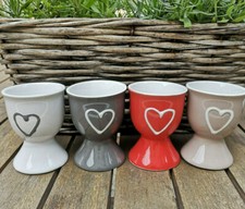 4 x Eierbecher mit Herz