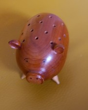 Vintage Holzschwein Zahnstocher Cocktailpieker Halter dänisches Design RETRO TOP