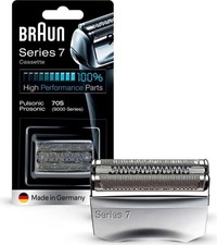 Braun 70S Scherkopf für Rasierer Series 7 Scherteilekassette Kombipack Silber
