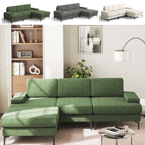 Chenille sitzer sofa - 3-sitzer,