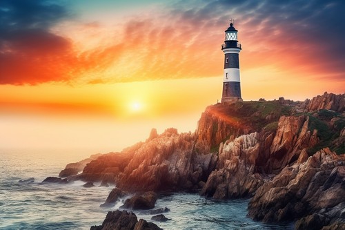 Leuchtturm sonnenuntergang - leuchtturm,