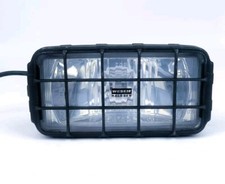 Fernscheinwerfer Zusatzscheinwerfer Halogen Chrom 195x95x88 Schutzgitter 12 24V 