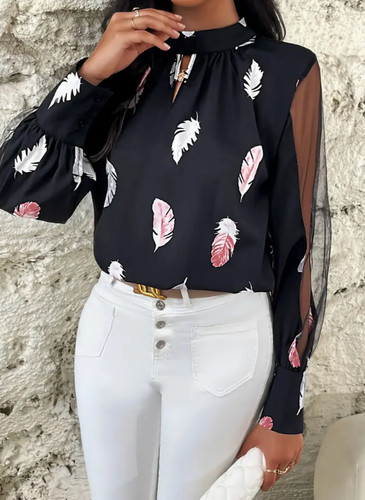 Bluse mit druck und - druck,