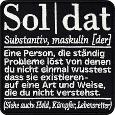 Soldat Abzeichen Militär Aufnäher/Aufbügler Tactical Morale Patch 90x90mm